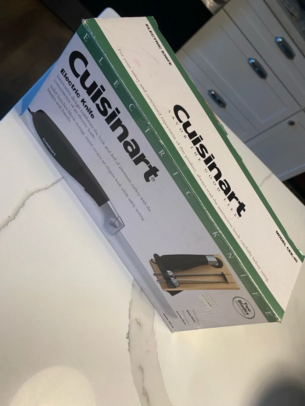 Cuisinart || Black Electric Knife with Wooden Block - 2 blades